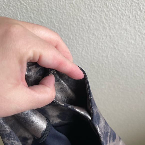 Savvi Metallic Print Athletic Leggings - Picture 10 of 10